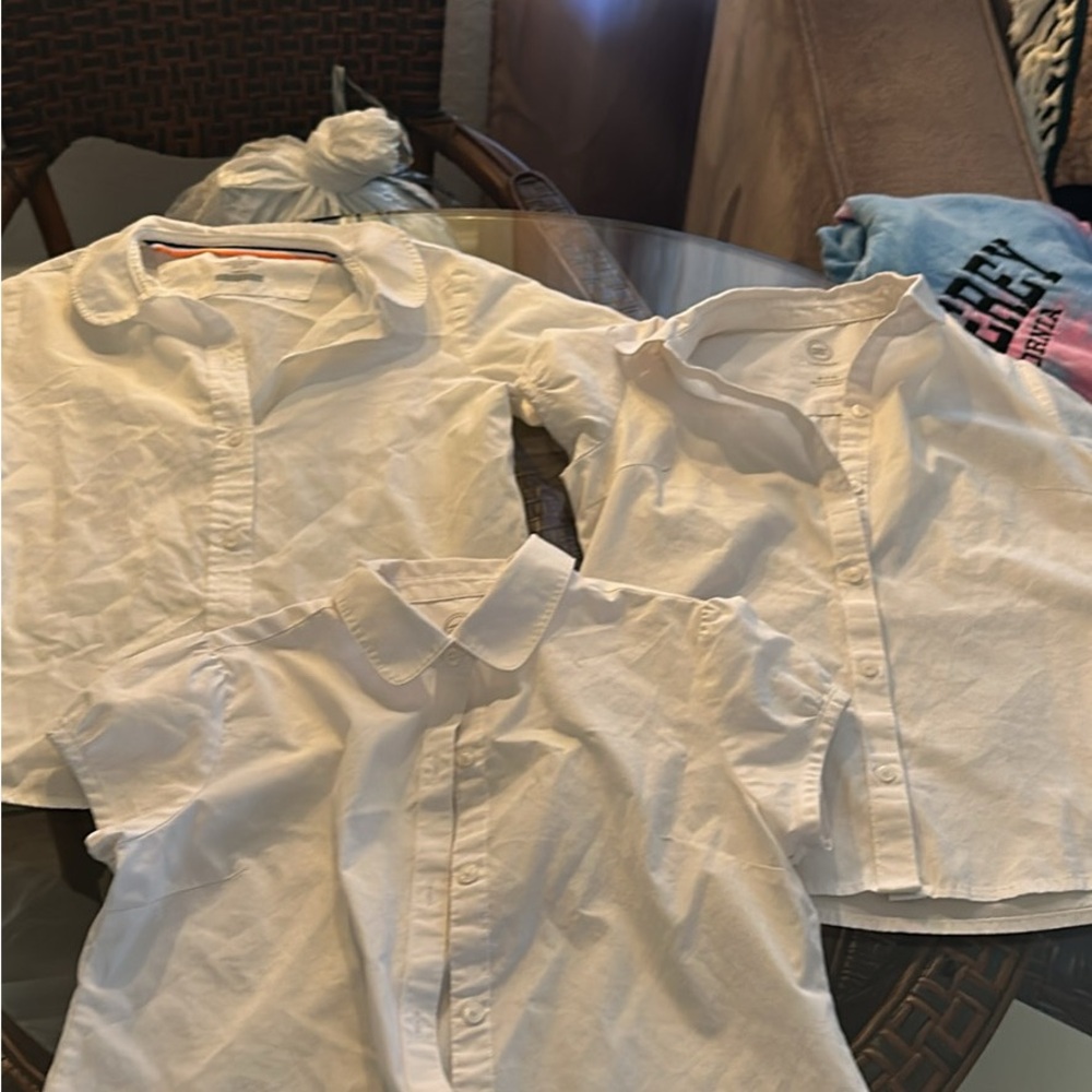 White Button-Up Shirts Set